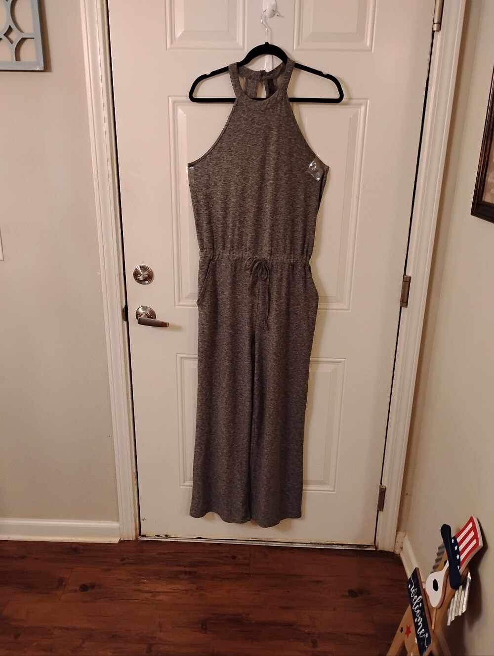 Kyodan Gray Halter Neck Wide-Leg Jumpsuit
